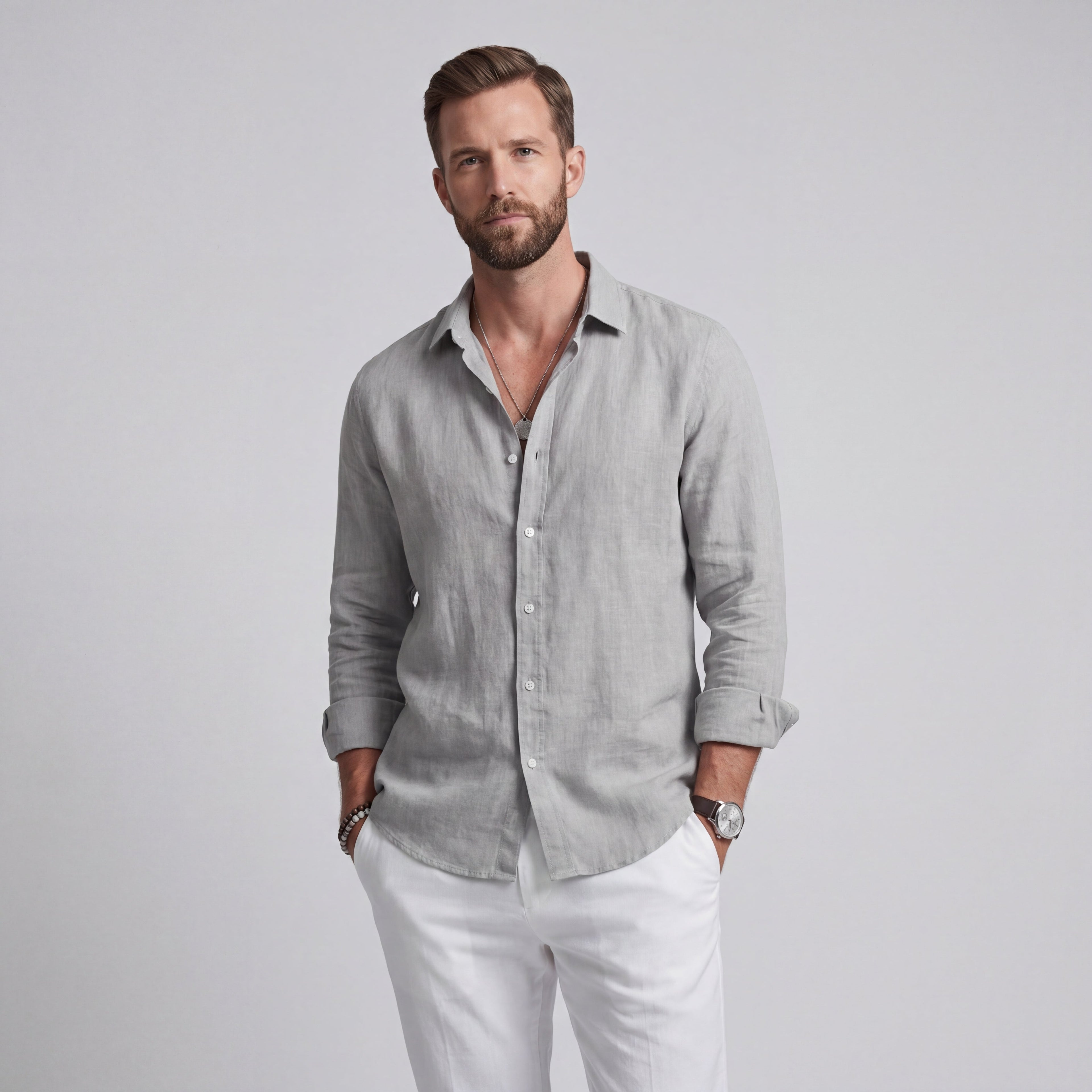 Camisa Riviera™ | Lino & Algodón Premium