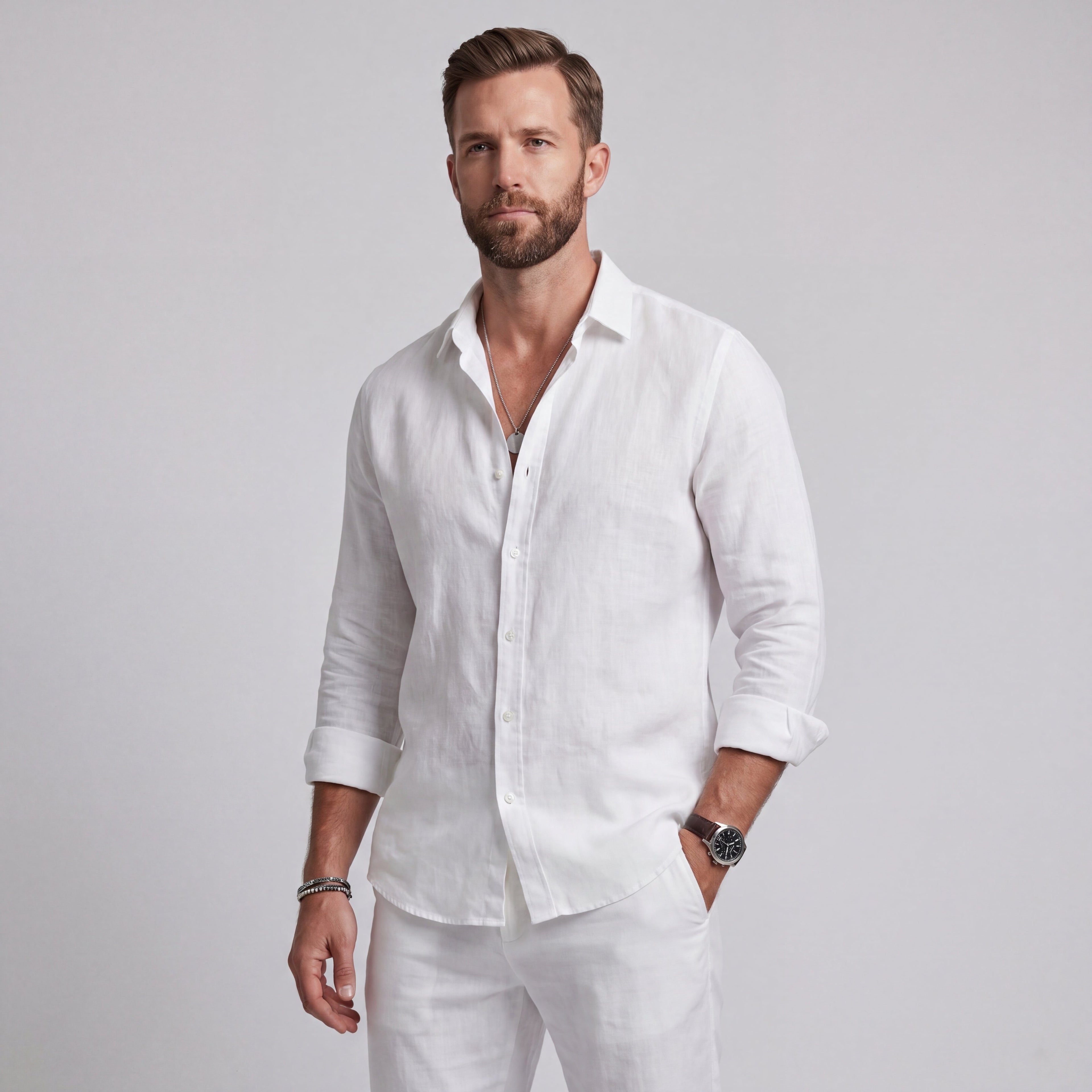 Camisa Riviera™ | Lino & Algodón Premium