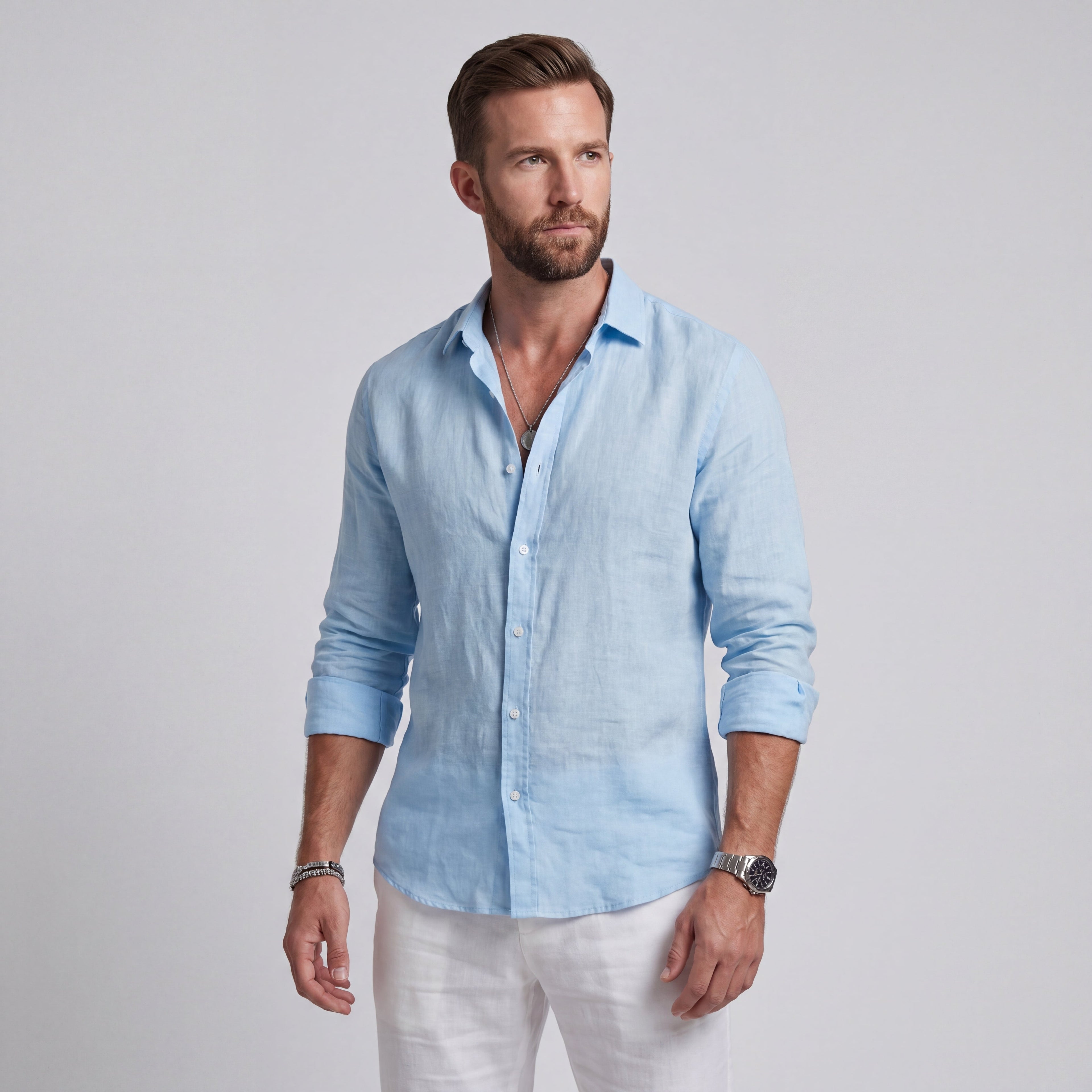 Camisa Riviera™ | Lino & Algodón Premium