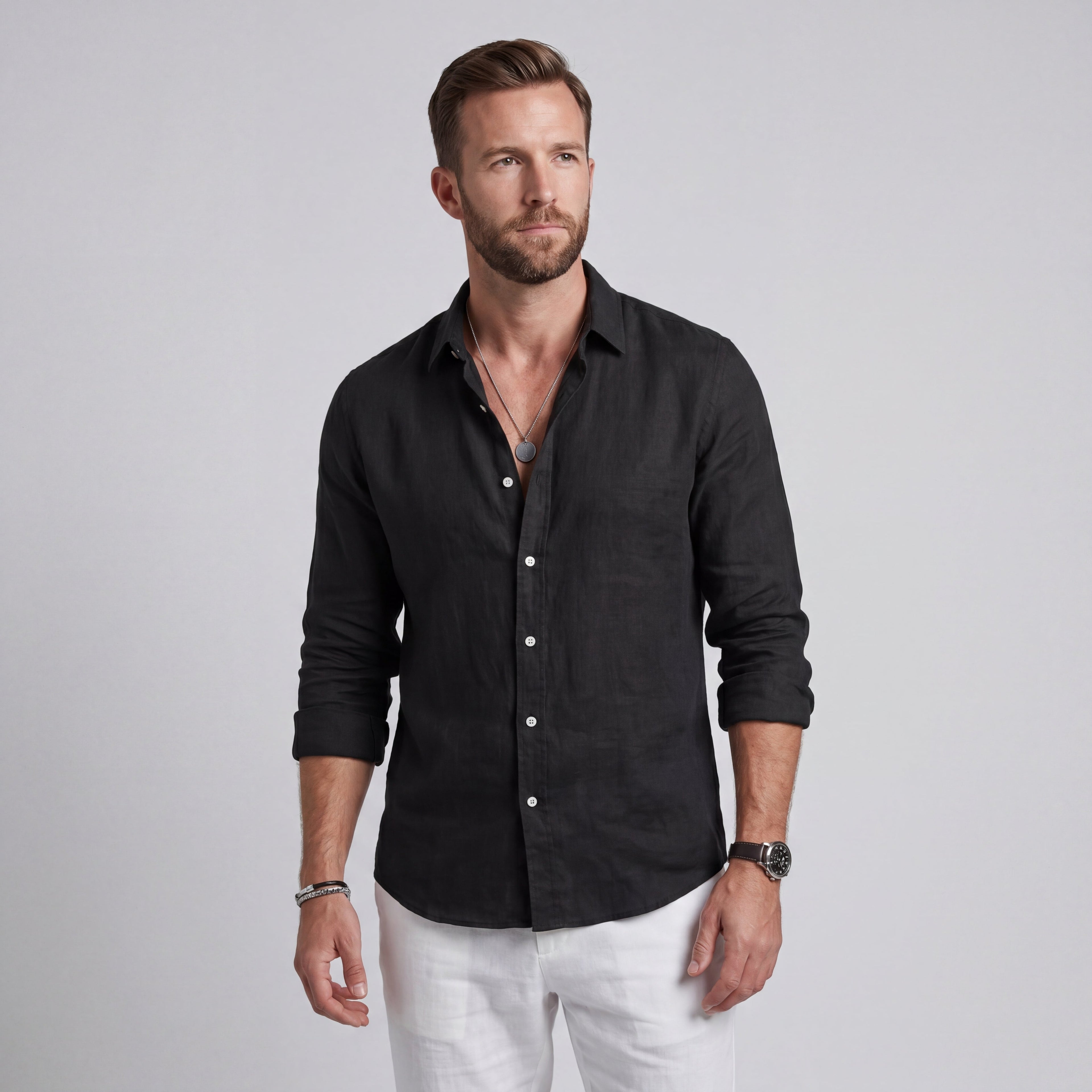 Camisa Riviera™ | Lino & Algodón Premium