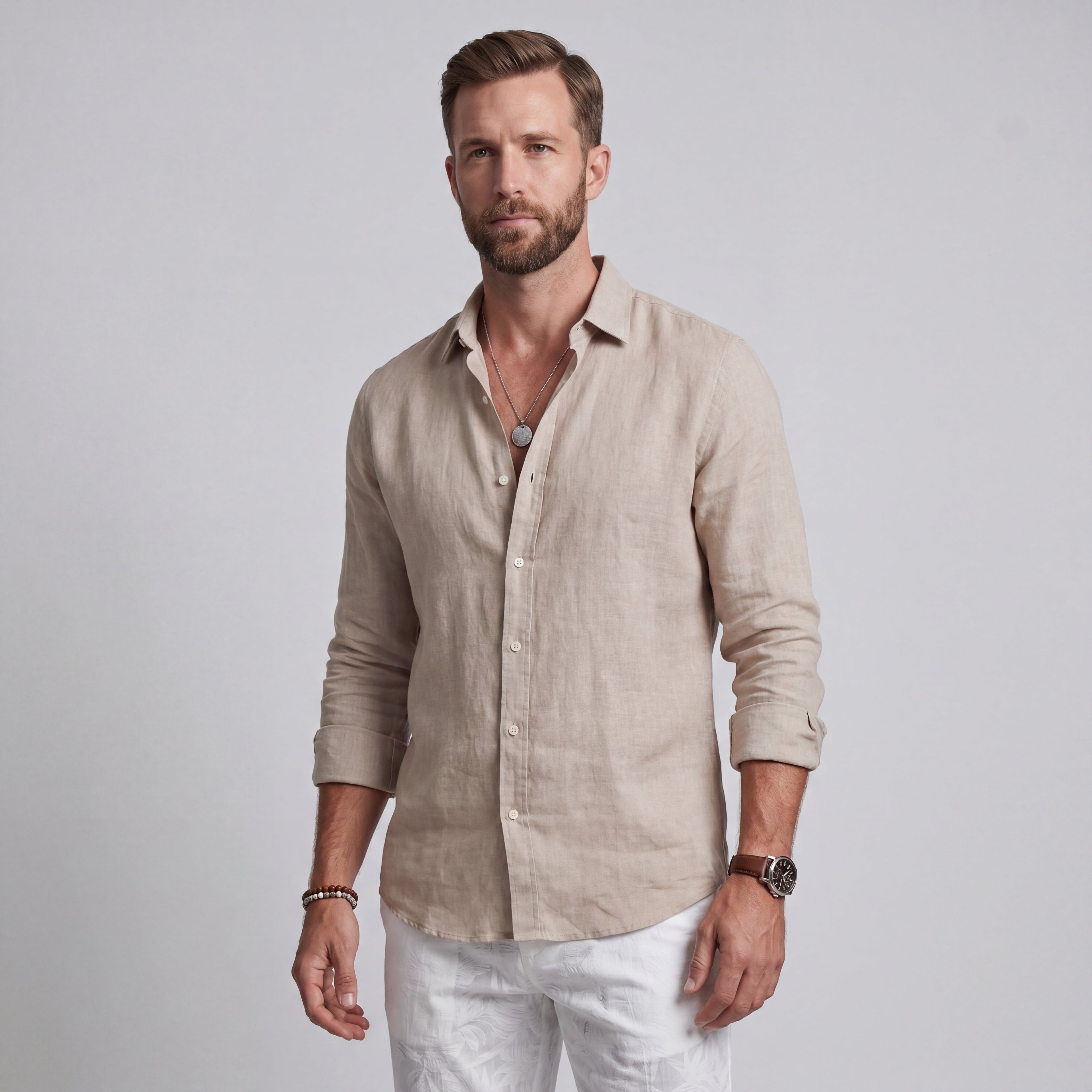Camisa Riviera™ | Lino & Algodón Premium
