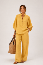 Mariel | Conjunto de lino comfort elegante