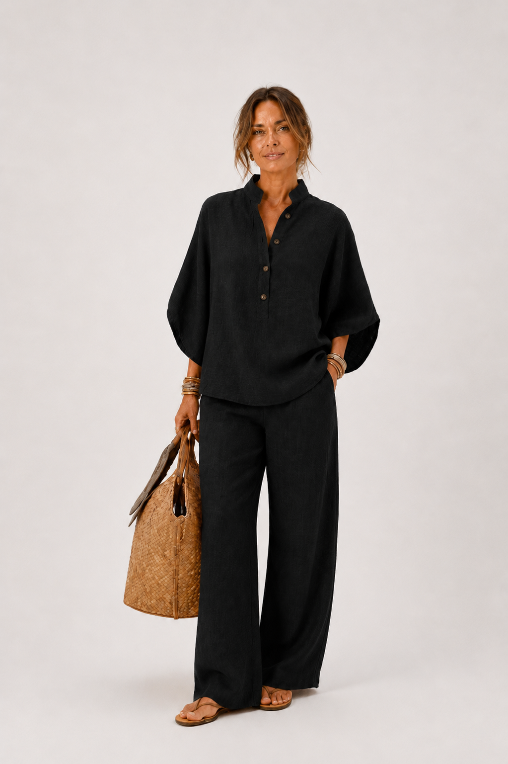 Mariel | Conjunto de lino comfort elegante