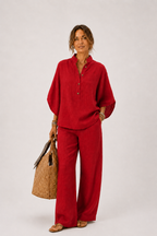 Mariel | Conjunto de lino comfort elegante