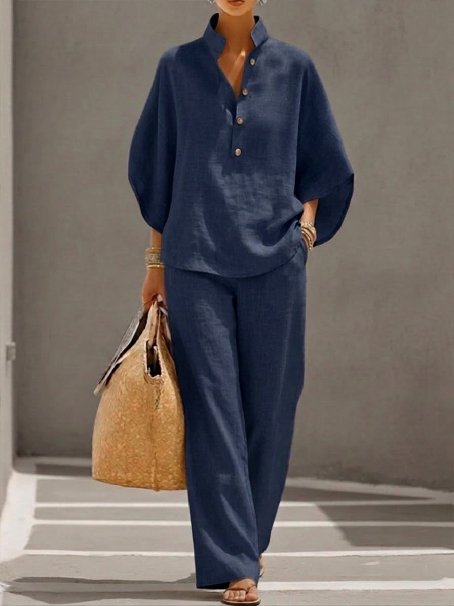 Mariel | Conjunto de lino comfort elegante