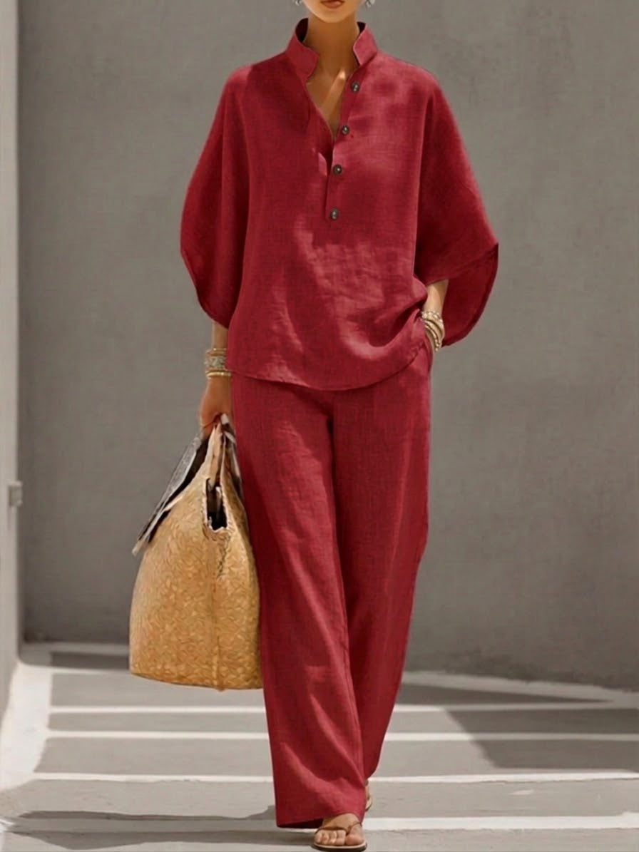 Mariel | Conjunto de lino comfort elegante