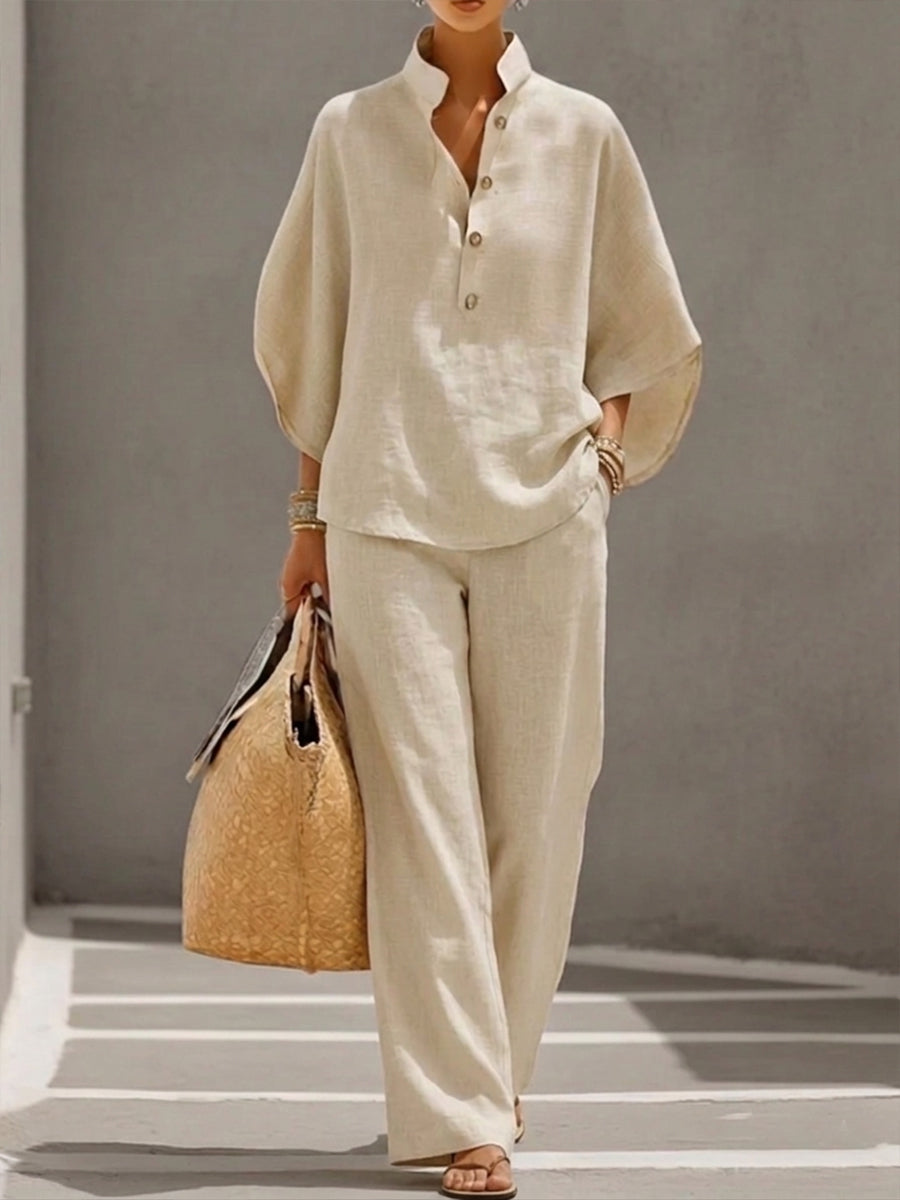 Mariel | Conjunto de lino comfort elegante