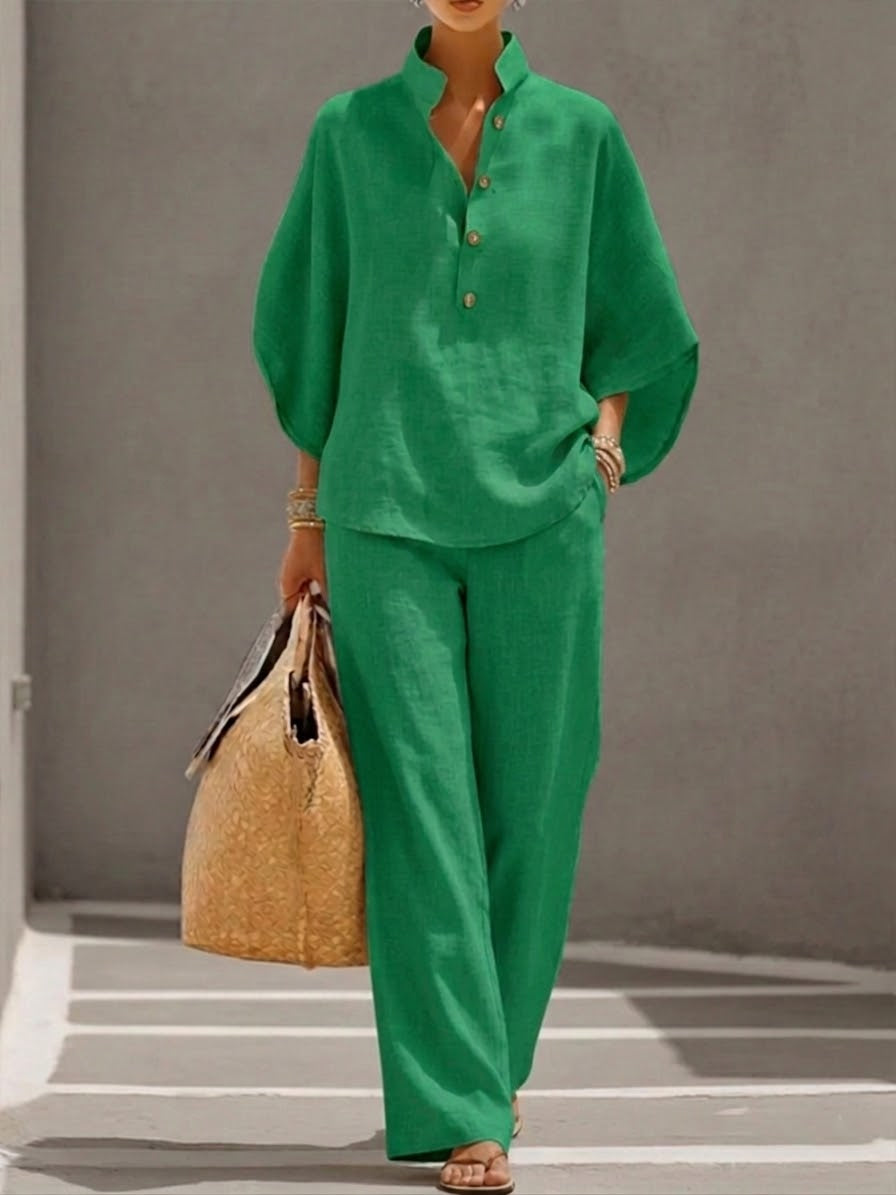 Mariel | Conjunto de lino comfort elegante